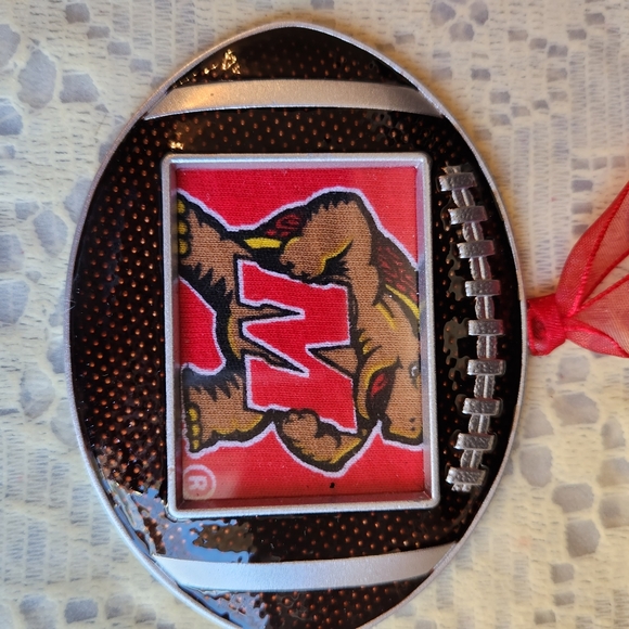 Football Ornament Photo Frame Christmas Tree Terps Maryland - Picture 6 of 9